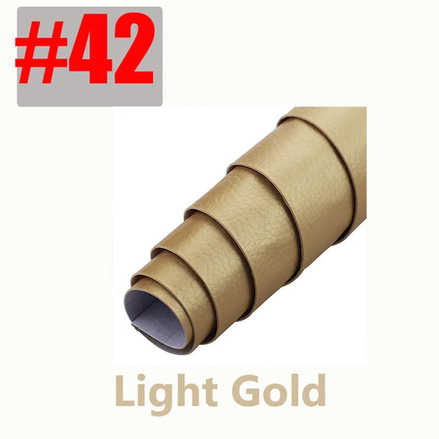 Selbstklebendes PU-Leder Reparatur-Patch – Zuschneidbarer Kunstlederstoff 50 cm / 1 m / 2 m für Sofa, Möbel & Auto