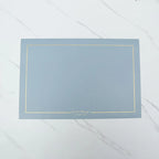 Ensembles de vaisselle en cuir rechteckige – Fête de l'huile et de l'eau, plats isolés au style européen pour cuisine et cuisine