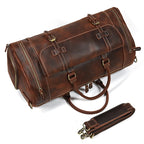 LUUFAN Bolsos de cuero para hombre con bolso de cuero vintage – Bolso de lona Vintage Crazy Horse grande con bolso de mano, bolso de negocios y de fin de semana 