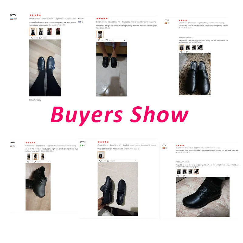 Lorilury Damen Leder Moccasins – Bequeme Wedges mit Klettverschluss, rutschfeste Flats für breite Füße