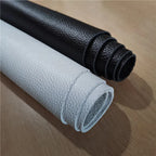 Lychee-Prägung Rindsleder am Stück – Schwarzes &amp; Weißes Top-Layer Echtleder 1,4–1,6 mm pour sacs à dos, sacs à main et meubles