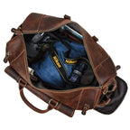 LUUFAN Bolsos de cuero para hombre con bolso de cuero vintage – Bolso de lona Vintage Crazy Horse grande con bolso de mano, bolso de negocios y de fin de semana 