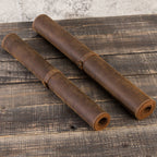 CONTACT’S FAMILY Echtleder Mauspad aus Rindsleder – Große Vintage Schreibtischunterlage mit Handballenauflage, Premium Desk Mat für PC & Laptop