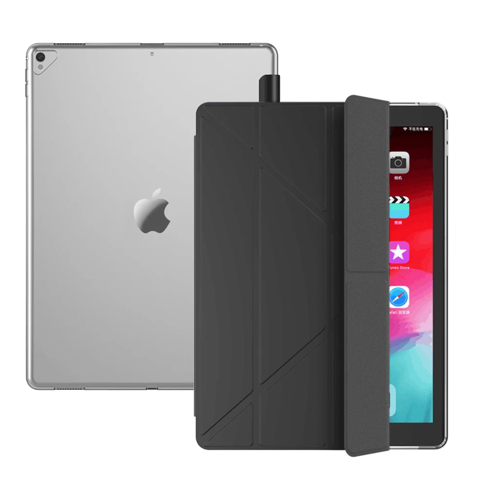 Funda inteligente de cuero PU para iPad Pro de 12,9 pulgadas (2015 y 2017) - Funda magnética para tableta con funda interior de silicona 