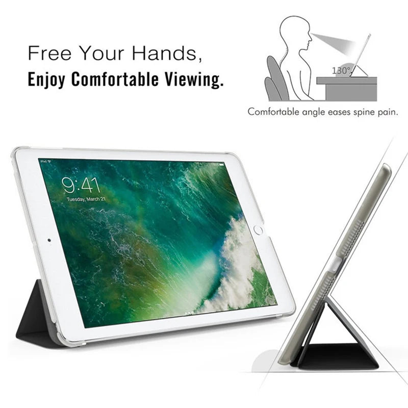 Funda inteligente de piel sintética para iPad de 10,2 pulgadas (7., 8. y 9. generación) – Funda con tapa con función Sleep/Wake y protección contra el ruido 