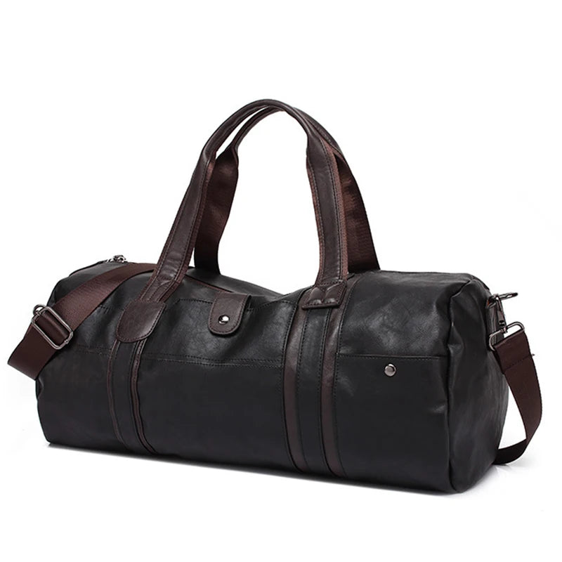 baldauren PU-Leder Sporttasche – Fitness, Gym & Reisetasche für Damen und Herren mit großem Fassungsvermögen