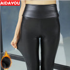 AIDAYOU Leggings de invierno para mujer: leggings de cintura alta con forro polar, muy elásticos y ajustados 