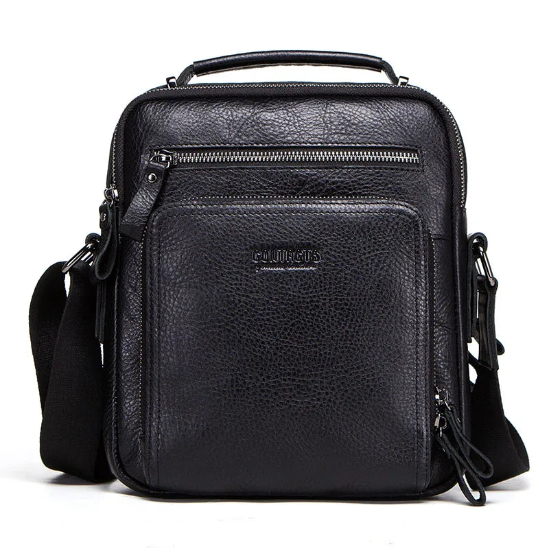 Crazy Horse Leder Herren Schultertasche de Contact - Bolso bandolera y bandolera vintage
