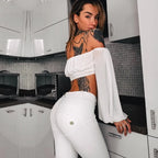 Shascullfits Melody Damen Lederleggings Push-Up – Braune Eco-Leder Leggings mit Stretch, figurformende Sport Tights