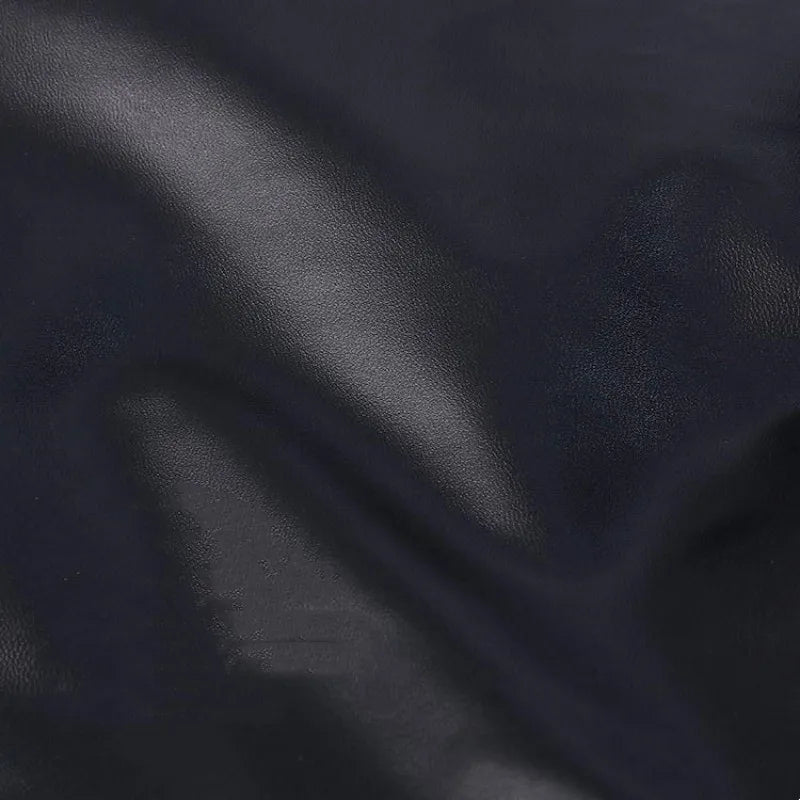 Herren PU Lederhose mit Fleece-Futter – Warme, wind- & wasserabweisende Motorrad-Hose im geraden Schnitt, Winterhose bis Plus Size