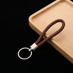 Geflochtener PU-Leder Schlüsselanhänger - Llavero de cuerda tejida más moderno como bolso y colgador de automóviles, llavero de cuero DIY para mujeres y hombres 