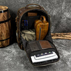 NEWSBIRDS Herren Leder Rucksack – Vintage Luxus Daypack aus echtem Rindsleder für Business, Reise & Schule