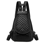 LANYIBAIGE Damen Leder-Rucksack – Kleiner Fashion Rucksack mit Stickerei, weich & leicht für Schule, Alltag & Reisen