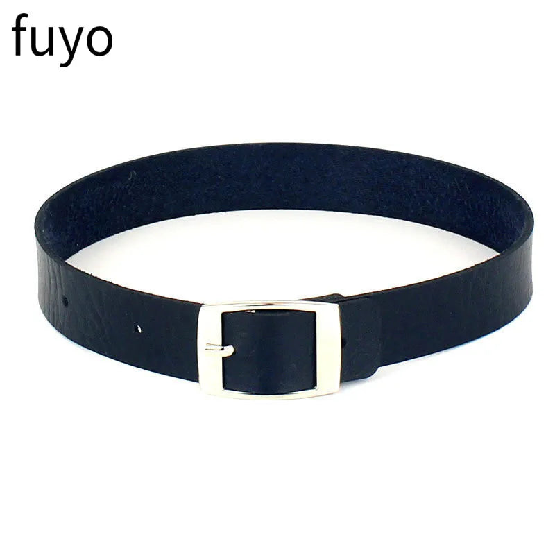 Spike Choker Halskette Punk – Breites Kunstleder Halsband mit großen Nieten im Gothic Style für Damen & Herren