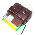 LACHIOUR Herren Leder-Messenger Bag – Echtes Rindsleder Handtasche & Crossbody für Büro, Reisen und Alltag