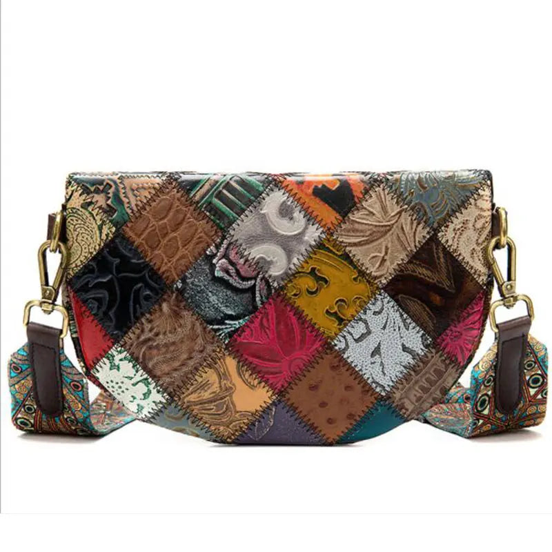 LACHIOUR Damen Bohemia Bauchtasche – Echtes Rindsleder Fanny Pack & Crossbody Bag, Stilvolle Bohemian Hüfttasche