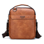 JEEP BULUO Herren 2-teiliges Messenger Bag Set – Split-Leder Schultertasche & Business Crossbody für iPad Mini