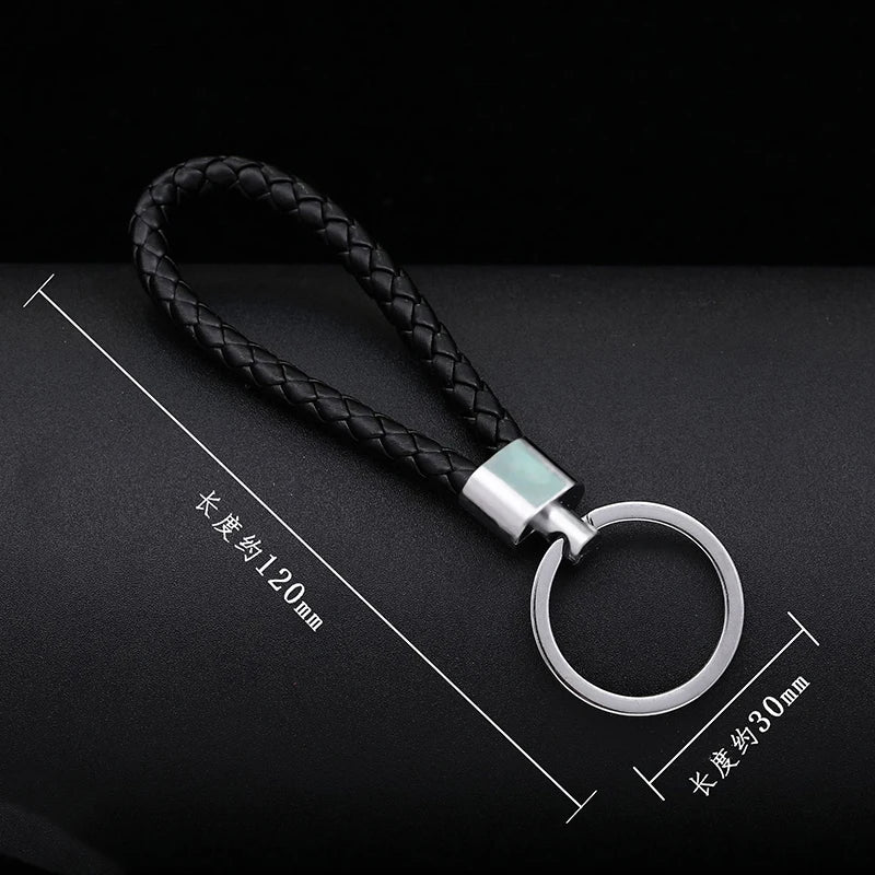 Geflochtener PU-Leder Schlüsselanhänger – Moderner Woven Rope Keychain als Taschen- & Autoanhänger, DIY Leder-Keyring für Damen & Herren