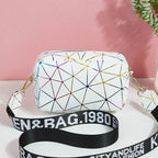 Yogodlns Fashion Laser Schultertasche – Kleine quadratische PU-Leder Crossbody Bag für Damen, Trendige Umhängetasche