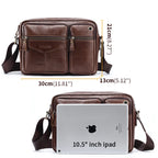 LACHIOUR Herren Leder-Umhängetasche – Echtes Leder, Casual Messenger Bag, Business & Crossbody Handbag