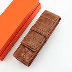 Hochwertiges Leder Federmäppchen für 2 Stifte – Elegante Stiftetasche / Stifthalter aus Leder