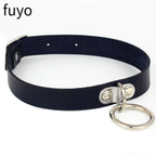 Spike Choker Halskette Punk – Breites Kunstleder Halsband mit großen Nieten im Gothic Style für Damen &amp; Herren