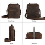 JOYIR Herren Leder Schultertasche – Vintage Flap Messenger Bag für Casual & Büro