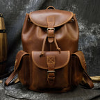 LUUFAN Vintage Crazy Horse Mochila de cuero unisex - Mochila grande para portátil de 15 pulgadas, Reise, Schule &amp; Alltag