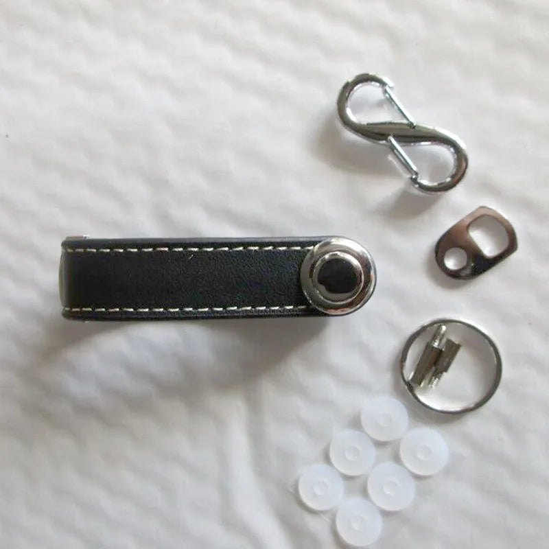 Autoschlüssel-Etui aus echtem Leder – Kompakte Key Pouch mit Karabiner, Schlüssel-Organizer & EDC Key Wallet im Business-Design