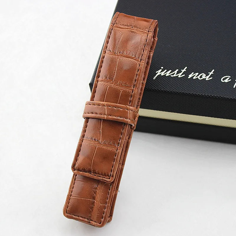 Handgefertigtes Vintage PU Leder Stifteetui – Retro Pen Case für Füllfederhalter, Reisen & Journaling | Stilvolles Schreibaccessoire