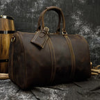 Newsbirds Crazy Horse Leder Reisetasche – Vintage Carry-On Duffle Bag aus echtem Rindsleder für Damen &amp; Herren 