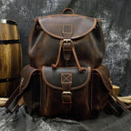 LUUFAN Vintage Crazy Horse Mochila de cuero unisex - Mochila grande para portátil de 15 pulgadas, Reise, Schule &amp; Alltag