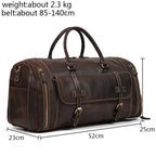 LUUFAN Bolsos de cuero para hombre con bolso de cuero vintage – Bolso de lona Vintage Crazy Horse grande con bolso de mano, bolso de negocios y de fin de semana 