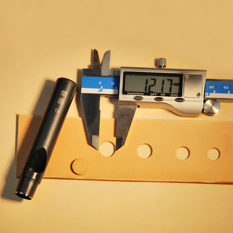 Professionelles Leder Lochstanzer Set 1–12 mm – Hochwertiges Rundloch-Punzierwerkzeug aus Carbonstahl für Gürtel, Wallets & Lederarbeiten