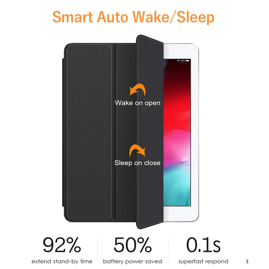 Funda con tapa de piel sintética para iPad mini 4 (7,9 pulgadas, 2015) – Funda inteligente magnética para A1538 y A1550