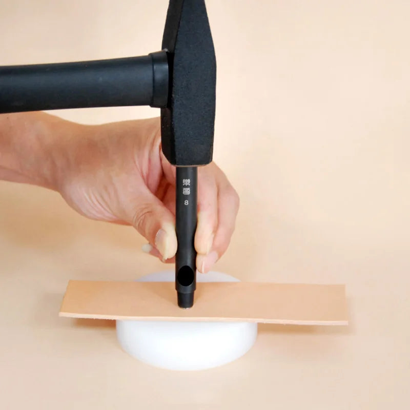 Professionelles Leder Lochstanzer Set 1–12 mm – Hochwertiges Rundloch-Punzierwerkzeug aus Carbonstahl für Gürtel, Wallets & Lederarbeiten