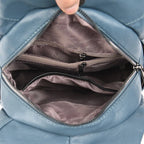 KMFFLY Damen Leder-Rucksack – Modischer PU-Rucksack mit Reißverschluss & Schloss, kompakter Schul- & Reise-Backpack