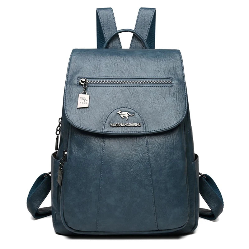 KMFFLY Damen Rucksack aus echtem Schafleder – Vintage Leder-Rucksack in 5 Farben, weich & elegant für Schule, Reise & Alltag