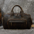 Luufan Vintage Leder Reisetasche aus echtem Rindsleder – Große Weekender &amp; Duffle Bag aus Crazy Horse Leather, passend for 14 Zoll Laptop 