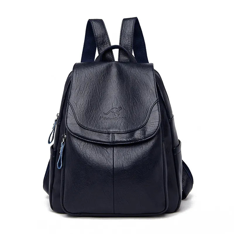 KMFFLY Damen Leder-Rucksack – Weicher Vintage Rucksack aus echtem Schafleder, kompakt & stilvoll (9 Farben)