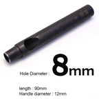 Professionelles Leder Lochstanzer Set 1–12 mm – Hochwertiges Rundloch-Punzierwerkzeug aus Carbonstahl für Gürtel, Wallets & Lederarbeiten