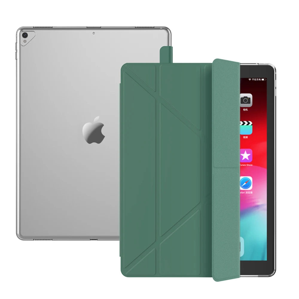 Funda inteligente de cuero PU para iPad Pro de 12,9 pulgadas (2015 y 2017) - Funda magnética para tableta con funda interior de silicona 