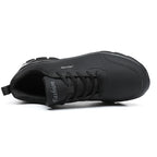 JKPUDUN Herren Laufschuhe – Leder Sneaker, atmungsaktiv, rutschfest, wasserdicht, Verschleißfest für Sport, Walking &amp; Alltag 