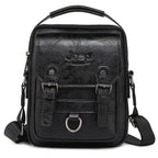 JEEP BULUO Herren Leder Messenger Bag – Multifunktionale Business-Umhängetasche mit Großer Kapazität 