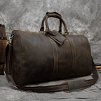 Newsbirds 60 cm Vintage Leder Reisetasche für Herren – Große Weekender Bag aus echtem Rindsleder für 3-Tage-Businessreisen