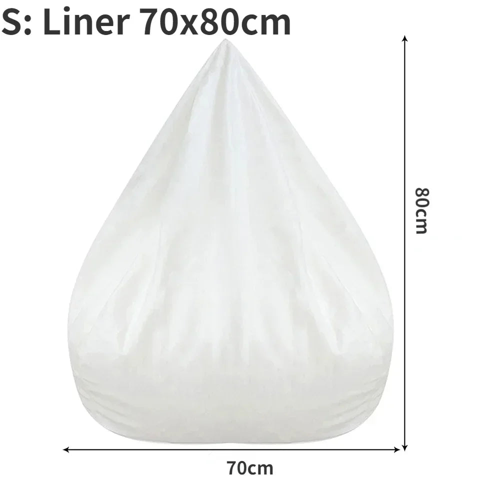 Lazy Sofa Bean Bag Bezug aus Leinenstoff – Sitzsack- &amp; Lounger-Hülle ohne Füllung für Wohnzimmer, Tatami &amp; Lounge 