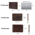CONTACTS FAMILY Housse en cuir véritable pour ordinateur portable – Housse de protection pour MacBook Pro/Air 13, 14, 16 pouces, HP, Dell, XPS, unisexe
