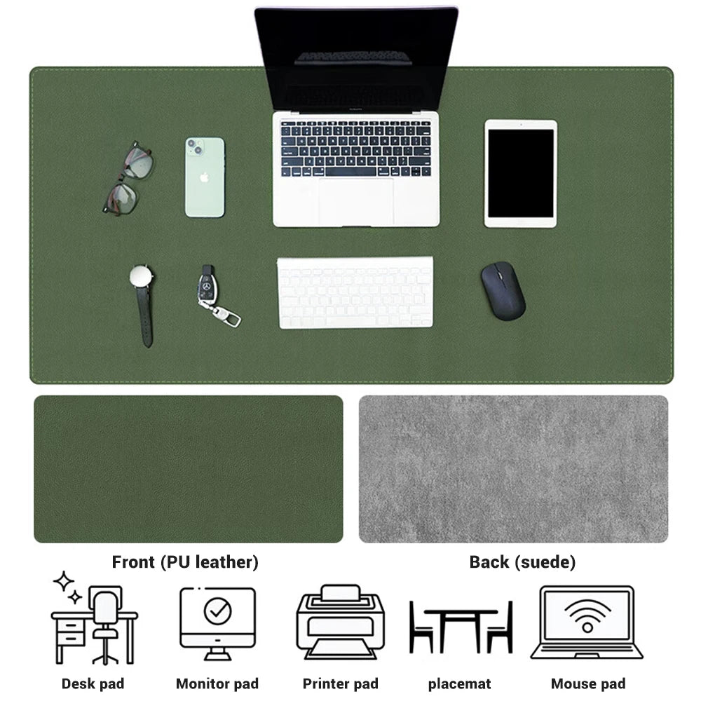 EMTRA Leder Gaming Mousepad - Großes, Rutschfestes &amp; Wasserdichtes Mauspad in Mehrfarben für Büro, Gaming &amp; Homeoffice