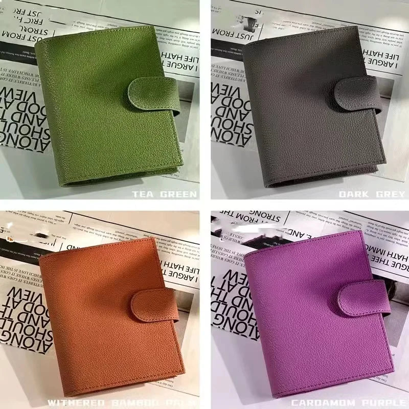 Vintage Leder-Notizbuch A7/M5 – Dreifach gefaltet, weich & nachfüllbar