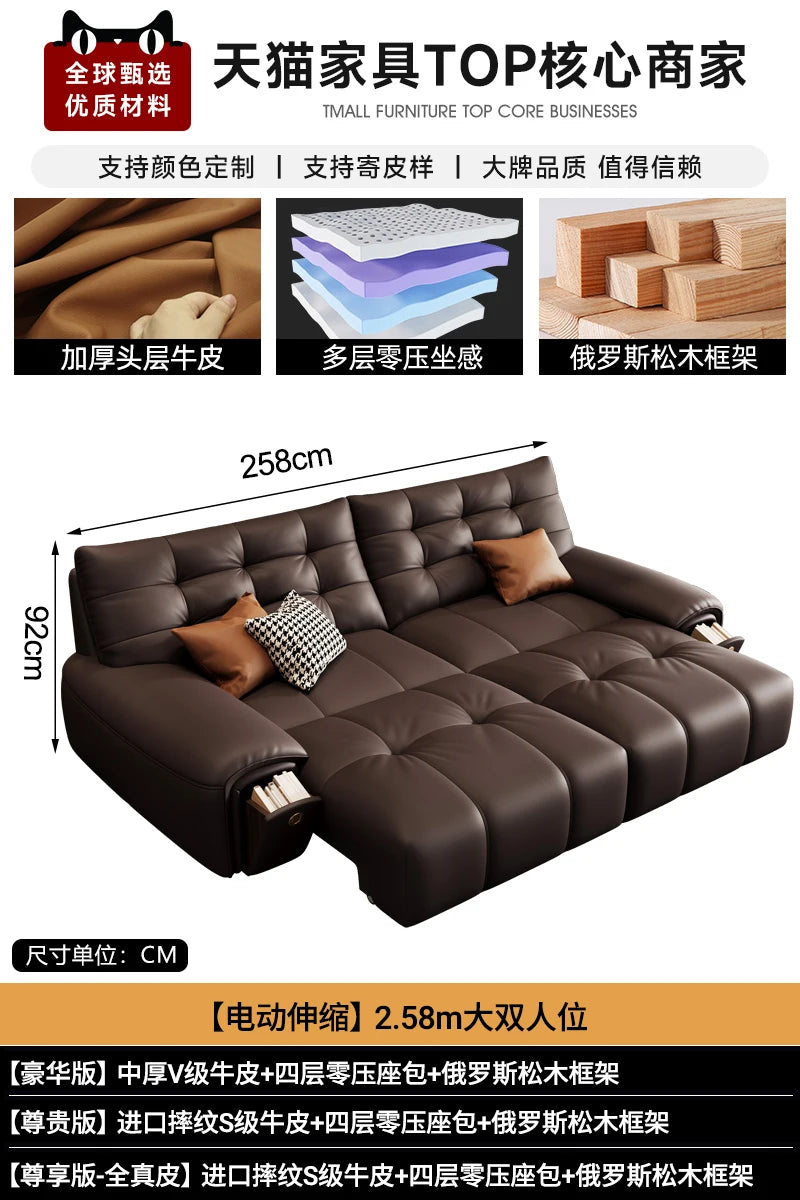 Minimalistisches Multifunktions-Sofa mit Schlaffunktion &amp; Stauraum – Moderno sofá de diseño en forma de U para habitaciones, balcones y salones